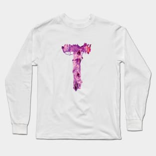 Colorful Painted Initial Letter T Long Sleeve T-Shirt